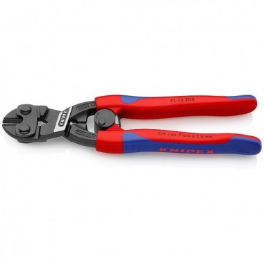 KNIPEX CoBolt® болторез, пружина, L-200 мм, рез: провол. мягк. Ø 6 мм, ср. Ø 5.2 мм, тв. Ø 4 мм, роял. струна Ø 3.6 мм, чёрн., 2-к ручки — Фирменный магазин Knipex в России