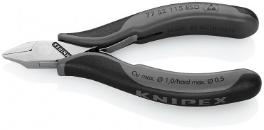 Бокорезы для электроники KNIPEX 77 52 115 ESD KN-7752115ESD — Фирменный магазин Knipex в России