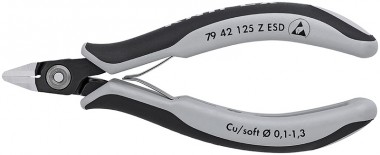 Прецизионные Бокорезы для электроники KNIPEX 79 42 125 Z ESD KN-7942125ZESD — Фирменный магазин Knipex в России