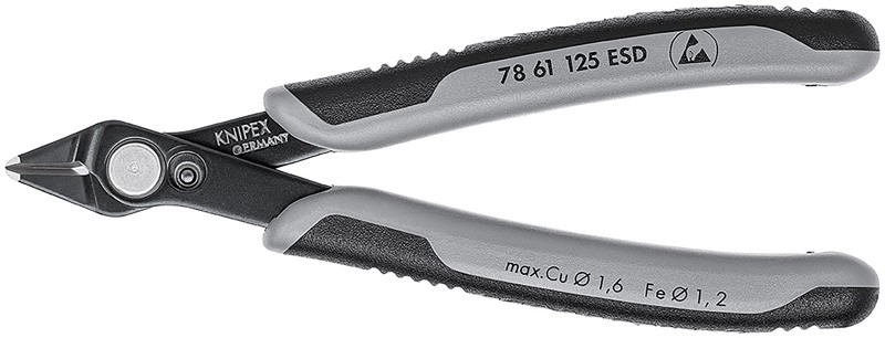 KN-7861125ESDSB Electronic Super Knips® ESD вороненые 125 mm фото 1 — Фирменный магазин Knipex в России