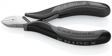Бокорезы для электроники KNIPEX 77 12 115 ESD KN-7712115ESD — Фирменный магазин Knipex в России