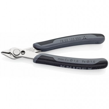 Кусачки для электроники прецизионные антистатические Electronic Super Knips ® KNIPEX 78 03 125 ESD KN-7803125ESD — Фирменный магазин Knipex в России