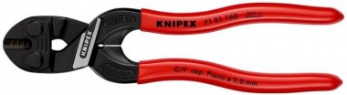 KN-7101160SB Компактный болторез KNIPEX CoBolt® S KN-71 01 160SB, 160 mm, чёрный, обливные рукоятки, с подвесом — Фирменный магазин Knipex в России