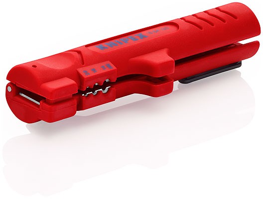 Инструмент для снятия оболочки с плоского и круглого кабеля KNIPEX 16 64 125 SB KN-1664125SB фото 1 — Фирменный магазин Knipex в России