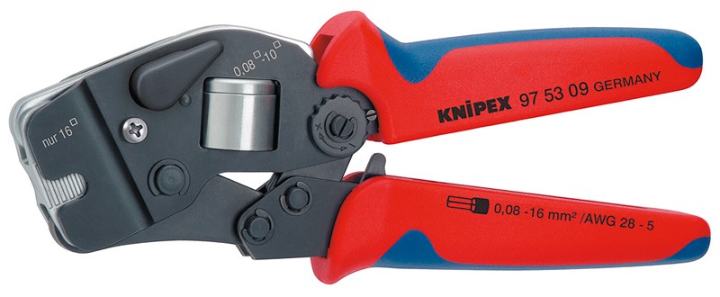 Инструмент для опрессовки контактных гильз самонастраивающийся с торцевой установкой KNIPEX 97 53 09 KN-975309 фото 1 — Фирменный магазин Knipex в России