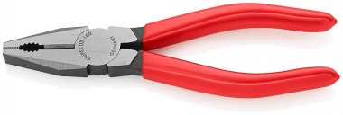 Плоскогубцы комбинированные KNIPEX 03 01 160SB, 160 мм, чёрные, обливные рукоятки, с подвесом, KN-0301160SB — Фирменный магазин Knipex в России