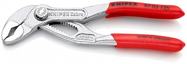 Высокотехнологичные сантехнические клещи Cobra®, 125 мм, KNIPEX 87 03 125 KN-8703125 — Фирменный магазин Knipex в России
