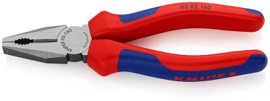 Плоскогубцы комбинированные, 160 мм, KNIPEX 03 02 160 KN-0302160 — Фирменный магазин Knipex в России