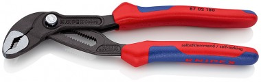 Высокотехнологичные сантехнические клещи Cobra®, 180 мм, KNIPEX 87 02 180 KN-8702180 — Фирменный магазин Knipex в России