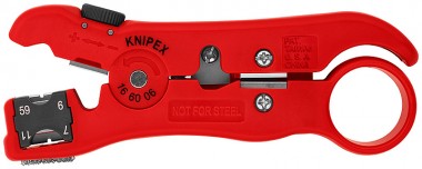 Стриппер для удаления изоляции с коаксиальных кабелей KNIPEX 16 60 06 SB KN-166006SB — Фирменный магазин Knipex в России