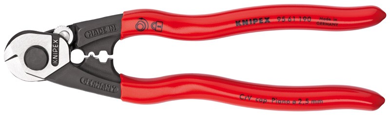 Ножницы для резки проволочных тросов KNIPEX 95 61 190 KN-9561190 фото 1 — Фирменный магазин Knipex в России