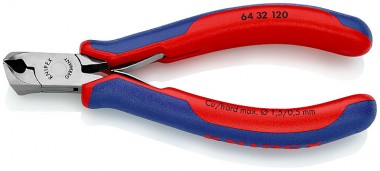 Кусачки торцевые для электроники  KNIPEX 64 32 120 KN-6432120 — Фирменный магазин Knipex в России