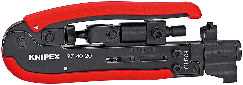 Компрессионный инструмент для штекера на коаксиальный кабель KNIPEX 97 40 20 SB KN-974020SB фото 1 — Фирменный магазин Knipex в России