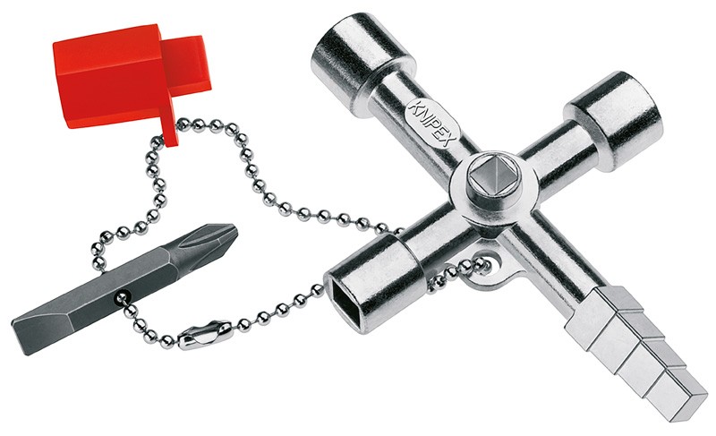 Ключ для электрошкафов профессиональный для распространенных систем блокировки KNIPEX 00 11 04 KN-001104 фото 1 — Фирменный магазин Knipex в России