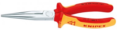 KN-2616200SB Плоские круглогубцы с режущими кромками хромированные 200 mm — Фирменный магазин Knipex в России