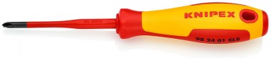 Тонкая отвертка для винтов с шлицем PlusMinus PH KNIPEX 98 24 01 SLS KN-982401SLS — Фирменный магазин Knipex в России