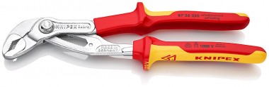 Высокотехнологичные сантехнические клещи Cobra® VDE, 250 мм, KNIPEX 87 26 250 KN-8726250 — Фирменный магазин Knipex в России